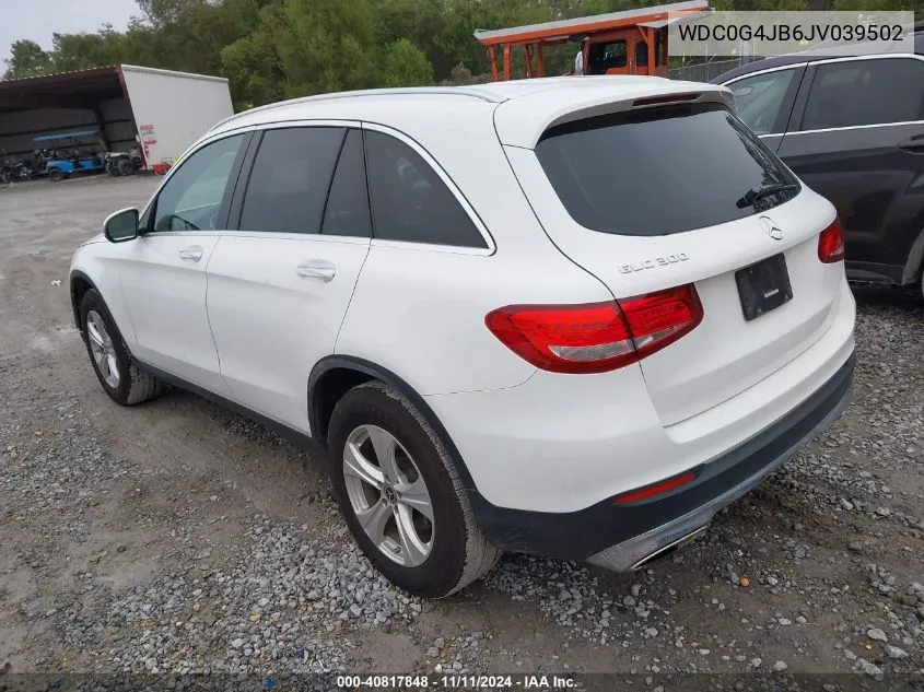 2018 Mercedes-Benz Glc 300 VIN: WDC0G4JB6JV039502 Lot: 40817848