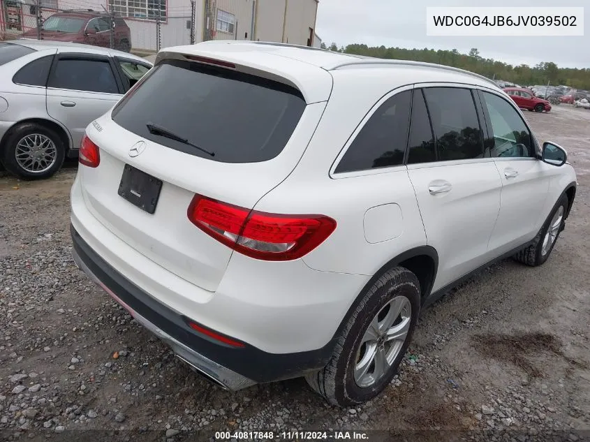 2018 Mercedes-Benz Glc 300 VIN: WDC0G4JB6JV039502 Lot: 40817848