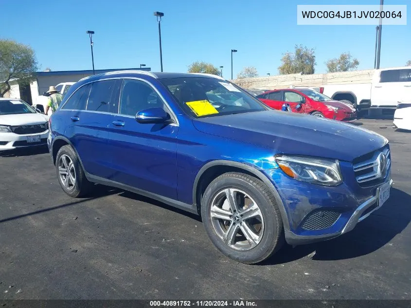 2018 Mercedes-Benz Glc 300 VIN: WDC0G4JB1JV020064 Lot: 40891752