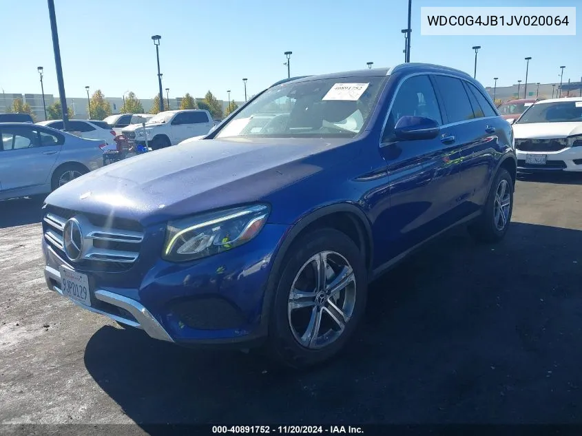 2018 Mercedes-Benz Glc 300 VIN: WDC0G4JB1JV020064 Lot: 40891752