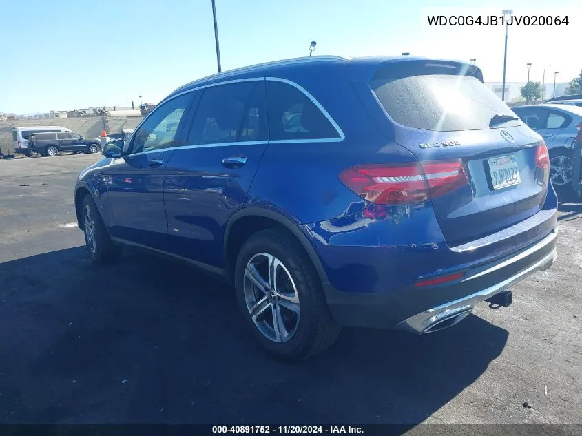 2018 Mercedes-Benz Glc 300 VIN: WDC0G4JB1JV020064 Lot: 40891752