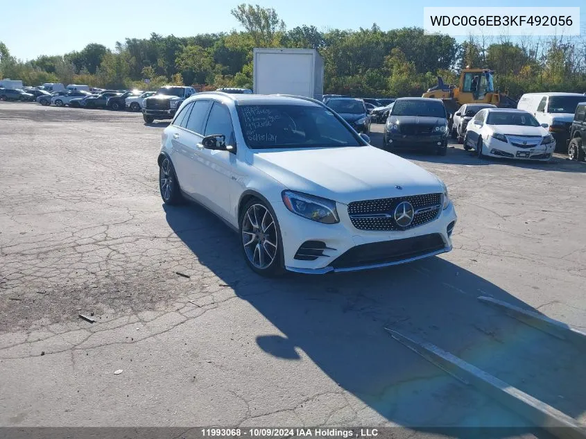 2019 Mercedes-Benz Glc VIN: WDC0G6EB3KF492056 Lot: 11993068