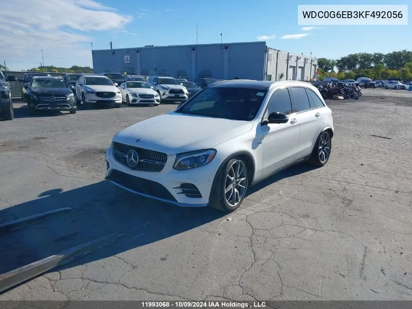 2019 Mercedes-Benz Glc VIN: WDC0G6EB3KF492056 Lot: 11993068