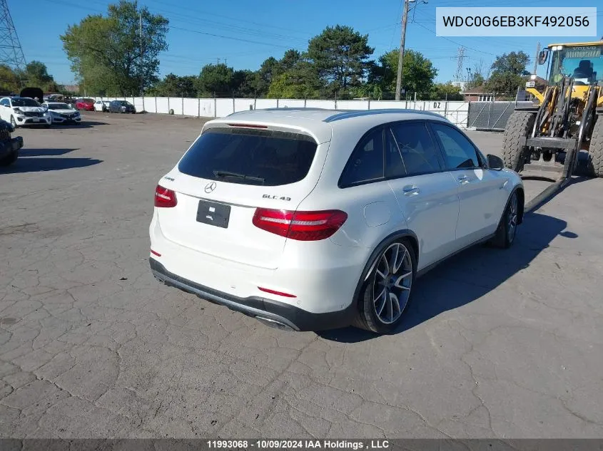 2019 Mercedes-Benz Glc VIN: WDC0G6EB3KF492056 Lot: 11993068