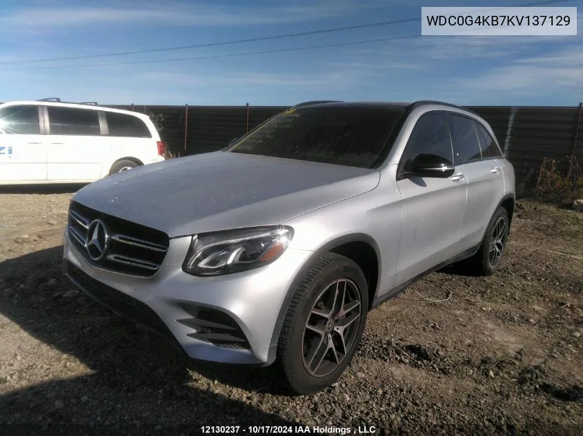 2019 Mercedes-Benz Glc 300 VIN: WDC0G4KB7KV137129 Lot: 12130237