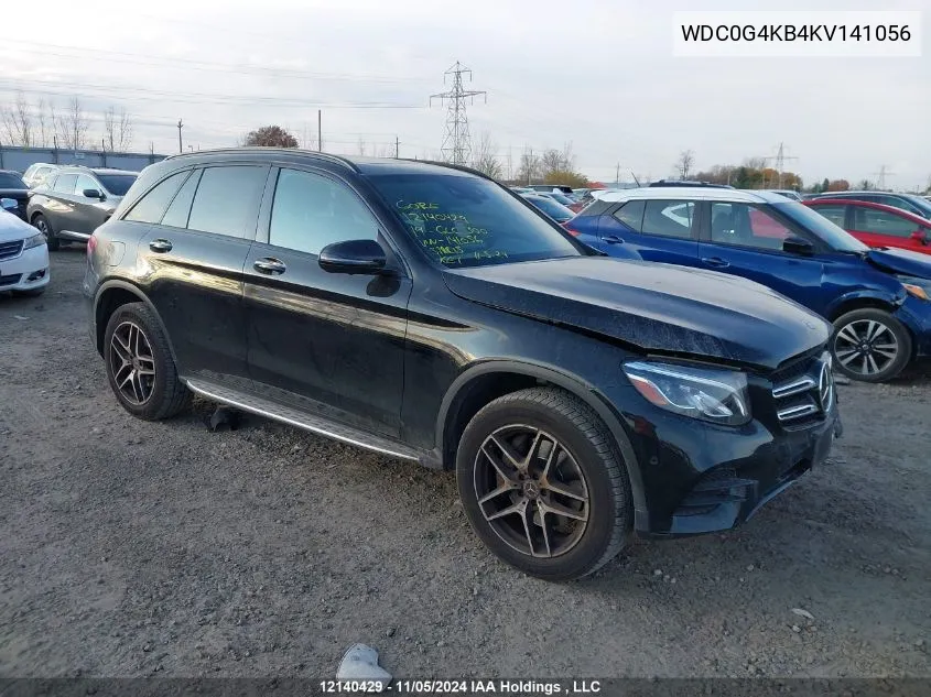 2019 Mercedes-Benz Glc VIN: WDC0G4KB4KV141056 Lot: 12140429