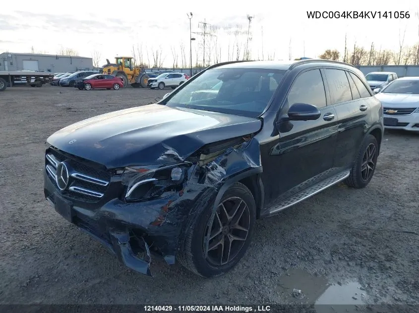 2019 Mercedes-Benz Glc VIN: WDC0G4KB4KV141056 Lot: 12140429