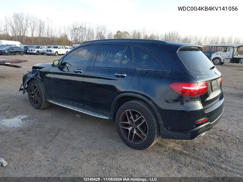 2019 Mercedes-Benz Glc VIN: WDC0G4KB4KV141056 Lot: 12140429