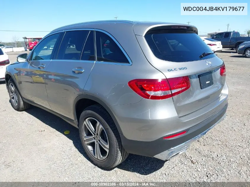 2019 Mercedes-Benz Glc 300 VIN: WDC0G4JB4KV179677 Lot: 38982386