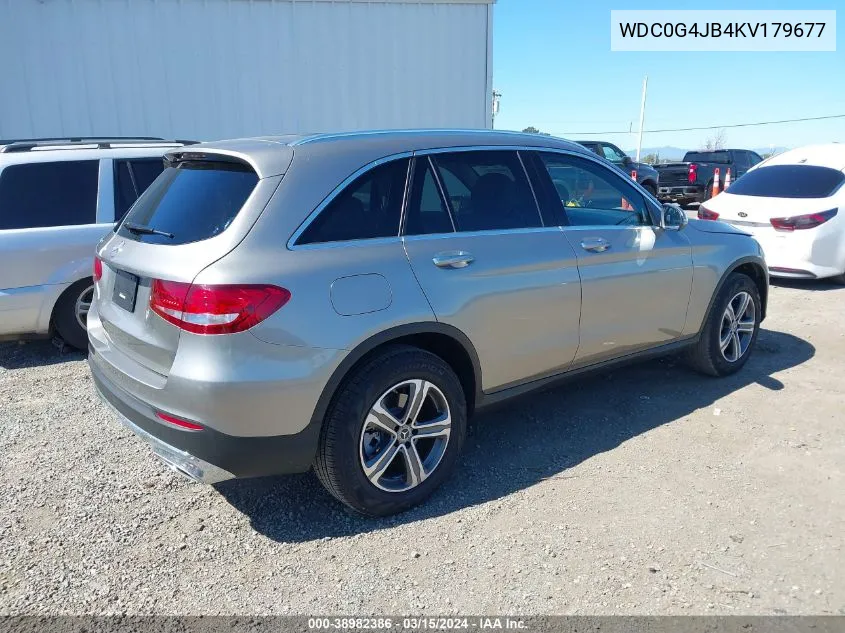 2019 Mercedes-Benz Glc 300 VIN: WDC0G4JB4KV179677 Lot: 38982386