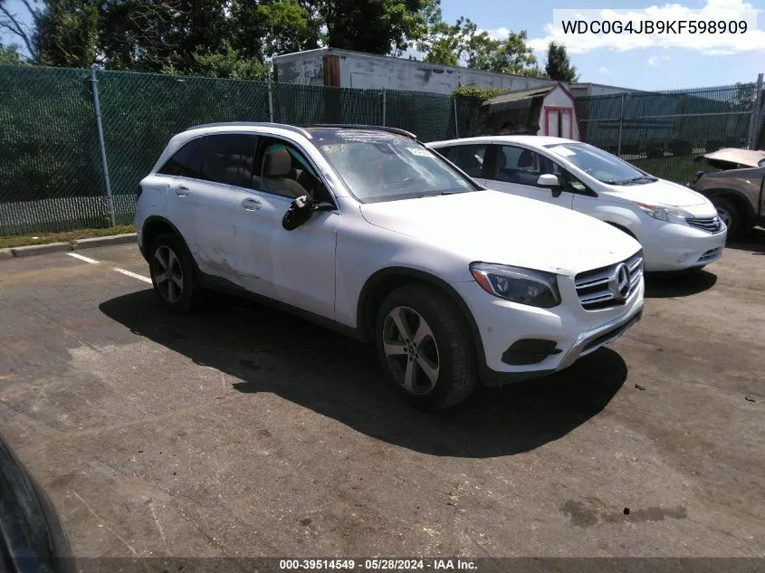 2019 Mercedes-Benz Glc 300 VIN: WDC0G4JB9KF598909 Lot: 39514549