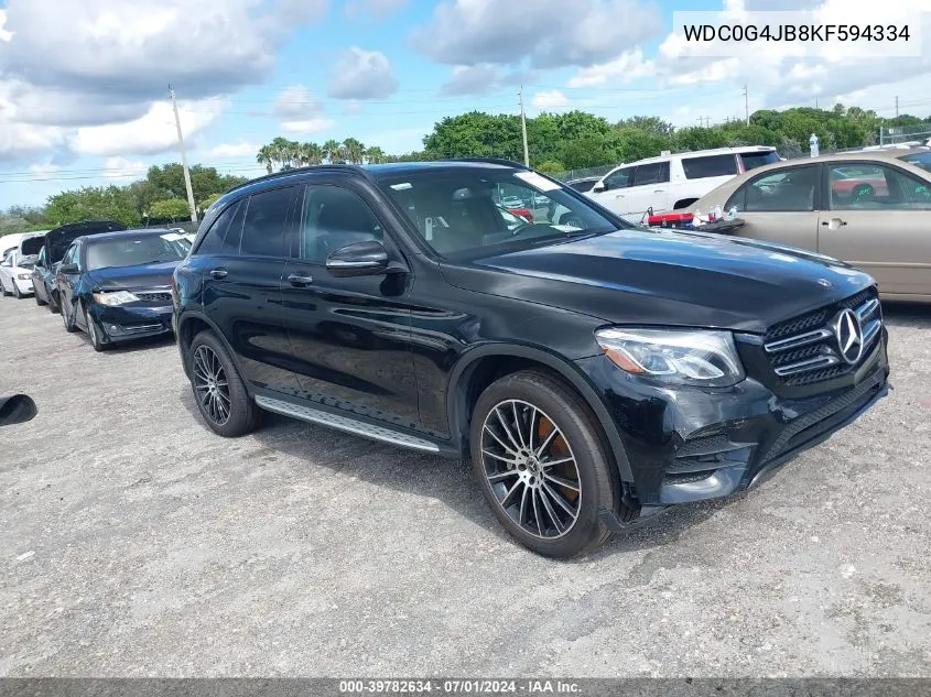 2019 Mercedes-Benz Glc 300 VIN: WDC0G4JB8KF594334 Lot: 39782634