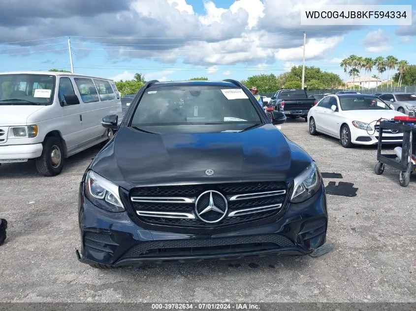 2019 Mercedes-Benz Glc 300 VIN: WDC0G4JB8KF594334 Lot: 39782634