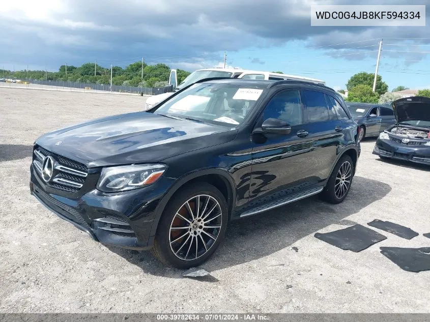 2019 Mercedes-Benz Glc 300 VIN: WDC0G4JB8KF594334 Lot: 39782634