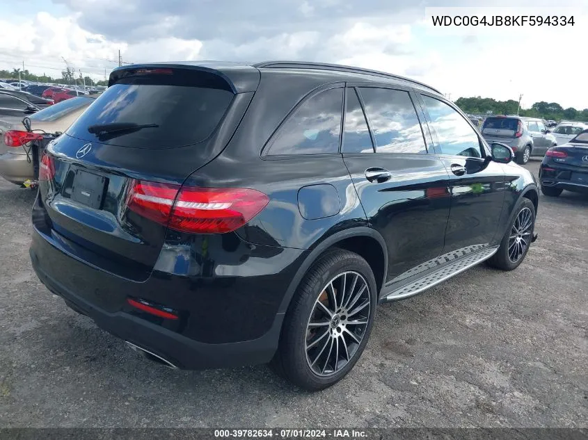 2019 Mercedes-Benz Glc 300 VIN: WDC0G4JB8KF594334 Lot: 39782634