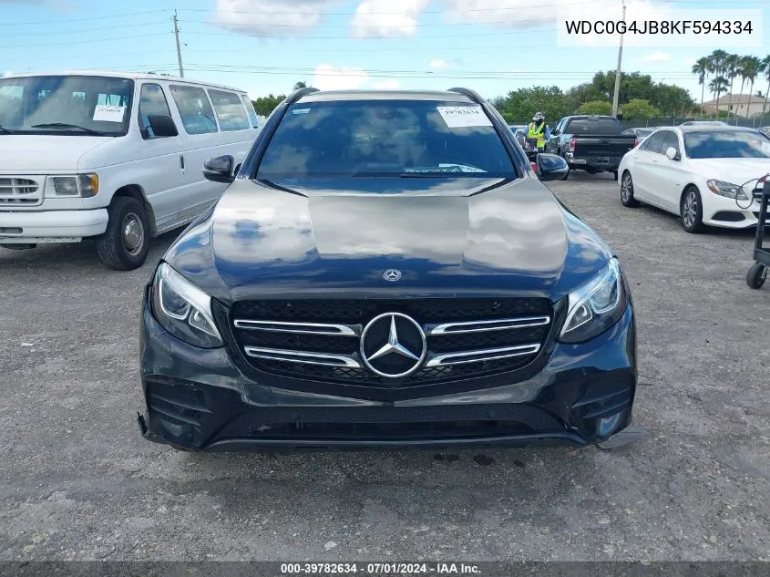 2019 Mercedes-Benz Glc 300 VIN: WDC0G4JB8KF594334 Lot: 39782634