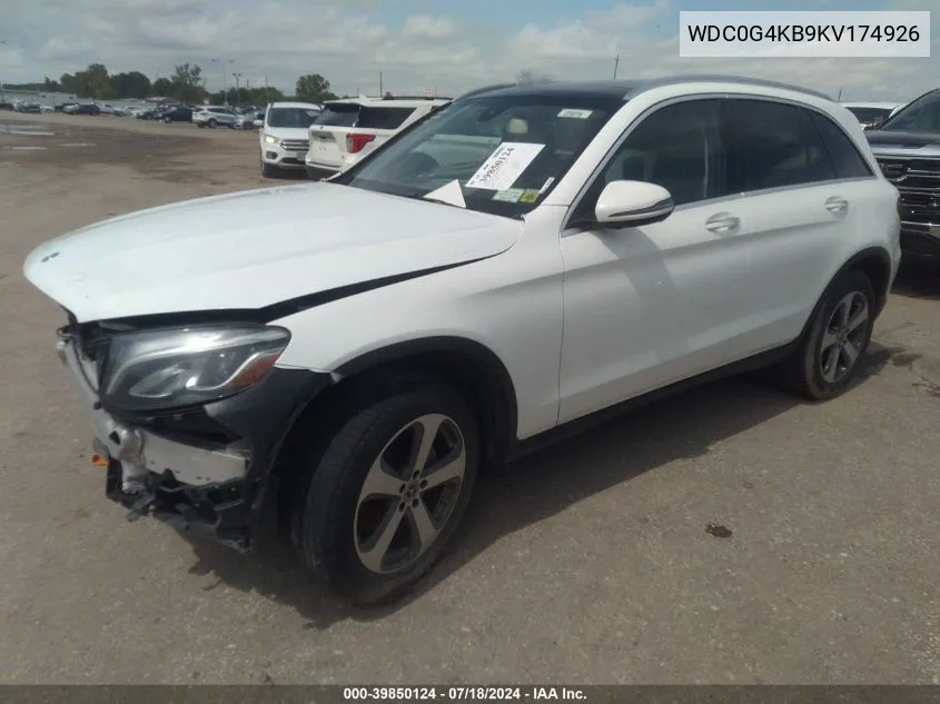 2019 Mercedes-Benz Glc 300 4Matic VIN: WDC0G4KB9KV174926 Lot: 39850124