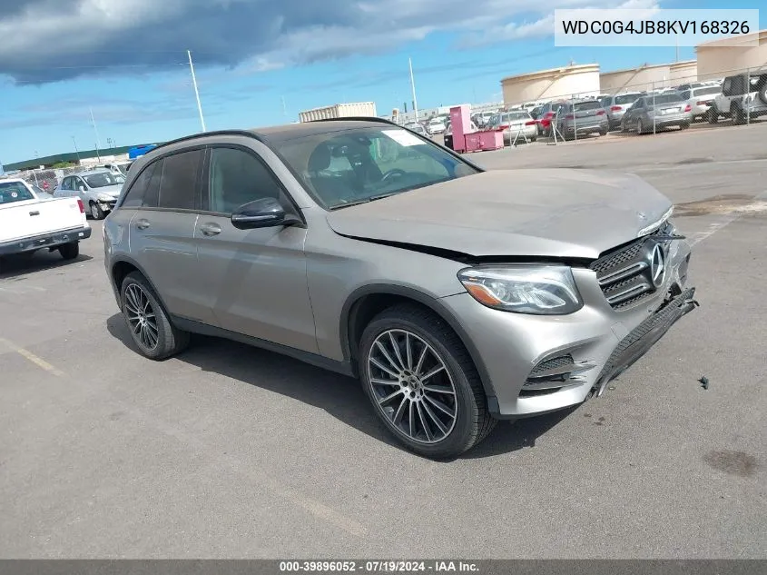 2019 Mercedes-Benz Glc 300 VIN: WDC0G4JB8KV168326 Lot: 39896052