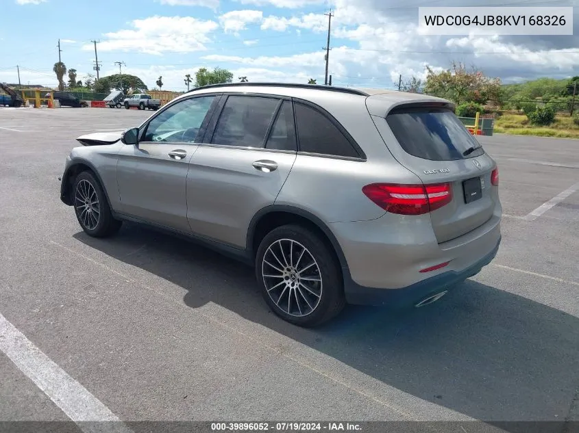 2019 Mercedes-Benz Glc 300 VIN: WDC0G4JB8KV168326 Lot: 39896052