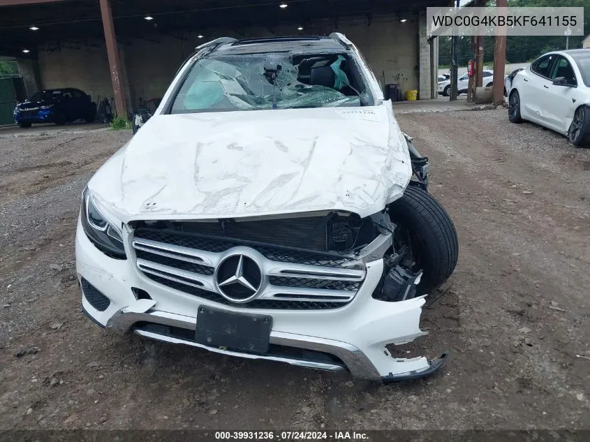 2019 Mercedes-Benz Glc 300 4Matic VIN: WDC0G4KB5KF641155 Lot: 39931236