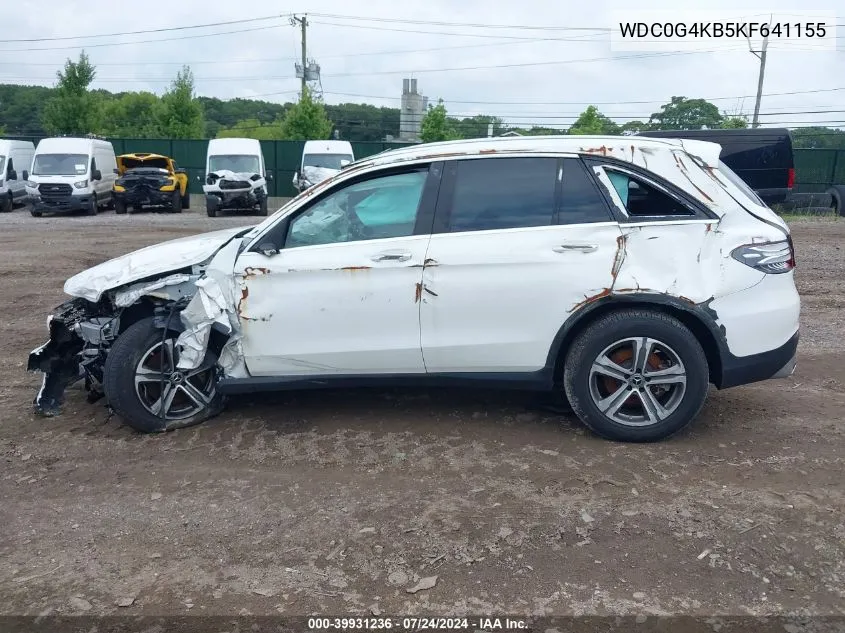 2019 Mercedes-Benz Glc 300 4Matic VIN: WDC0G4KB5KF641155 Lot: 39931236