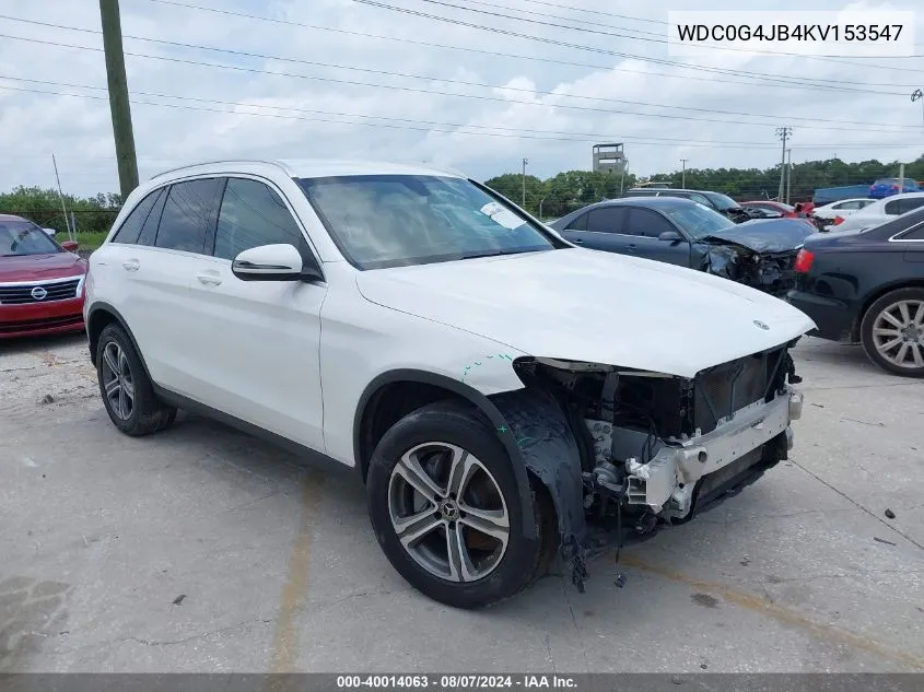 2019 Mercedes-Benz Glc 300 VIN: WDC0G4JB4KV153547 Lot: 40014063