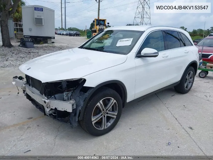 2019 Mercedes-Benz Glc 300 VIN: WDC0G4JB4KV153547 Lot: 40014063