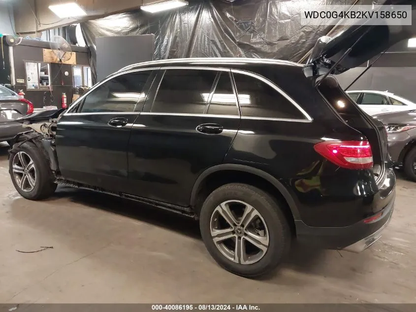 2019 Mercedes-Benz Glc 300 4Matic VIN: WDC0G4KB2KV158650 Lot: 40086195