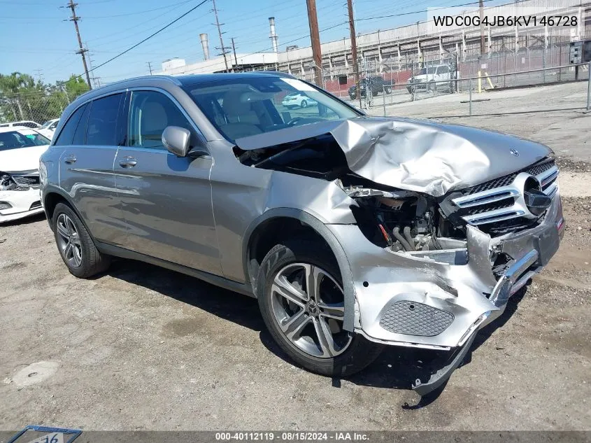 2019 Mercedes-Benz Glc 300 VIN: WDC0G4JB6KV146728 Lot: 40112119