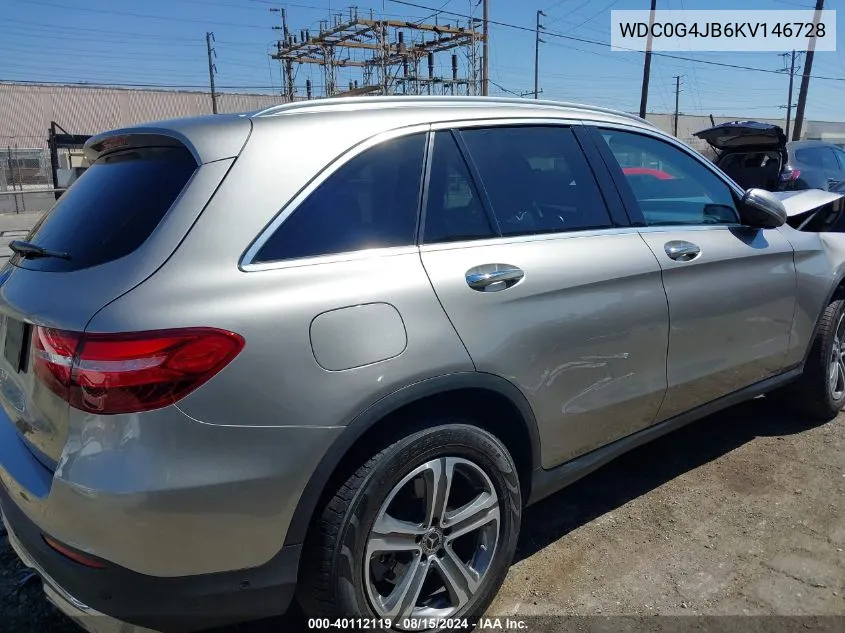 2019 Mercedes-Benz Glc 300 VIN: WDC0G4JB6KV146728 Lot: 40112119