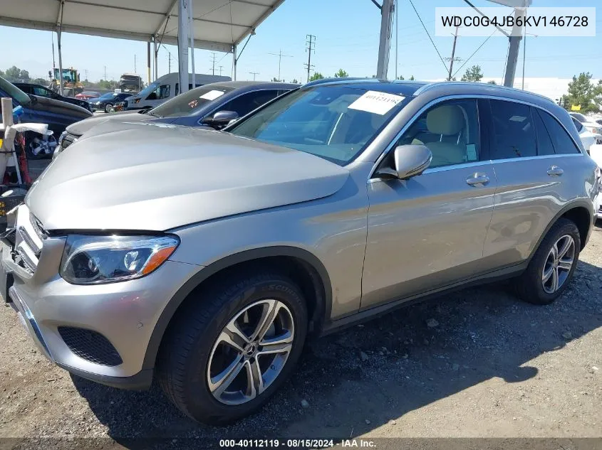 2019 Mercedes-Benz Glc 300 VIN: WDC0G4JB6KV146728 Lot: 40112119