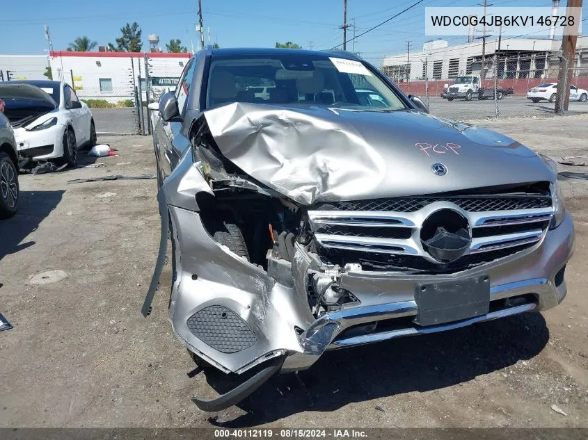 2019 Mercedes-Benz Glc 300 VIN: WDC0G4JB6KV146728 Lot: 40112119