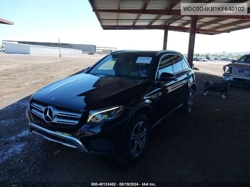 2019 Mercedes-Benz Glc 300 4Matic VIN: WDC0G4KB1KF640102 Lot: 40133482