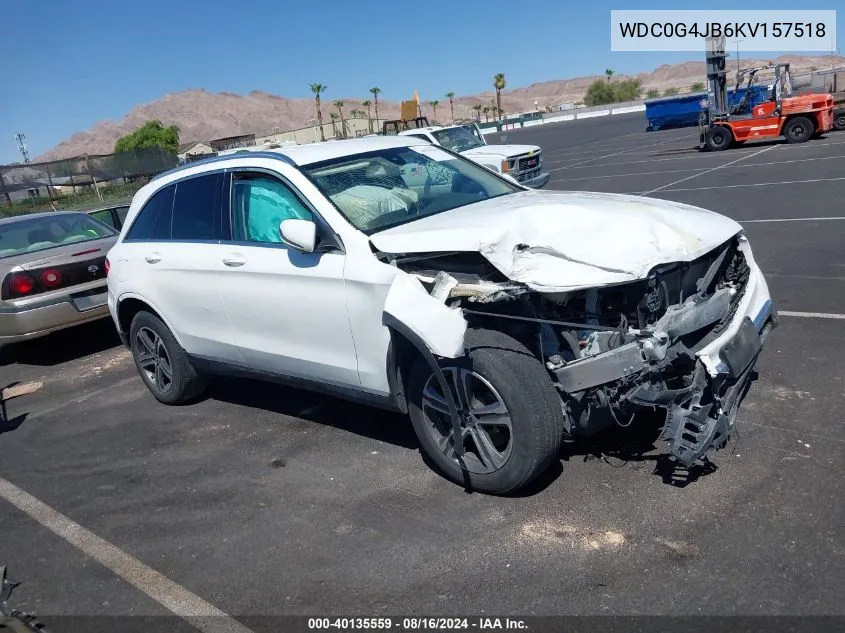 2019 Mercedes-Benz Glc 300 VIN: WDC0G4JB6KV157518 Lot: 40135559