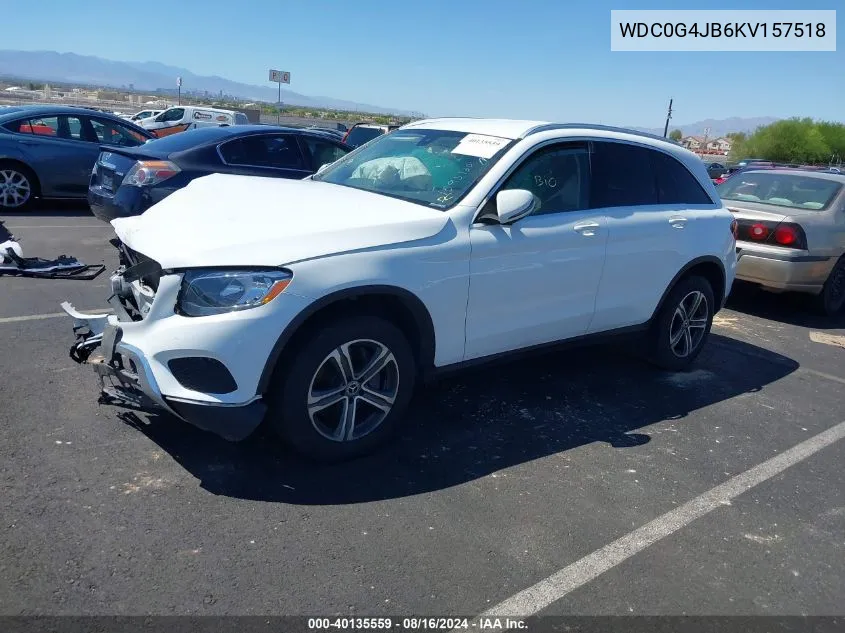 2019 Mercedes-Benz Glc 300 VIN: WDC0G4JB6KV157518 Lot: 40135559