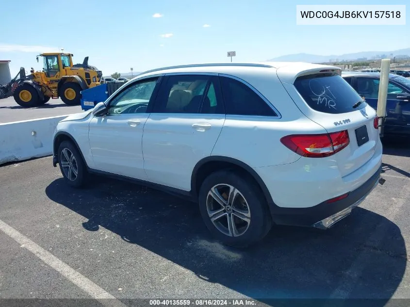 2019 Mercedes-Benz Glc 300 VIN: WDC0G4JB6KV157518 Lot: 40135559