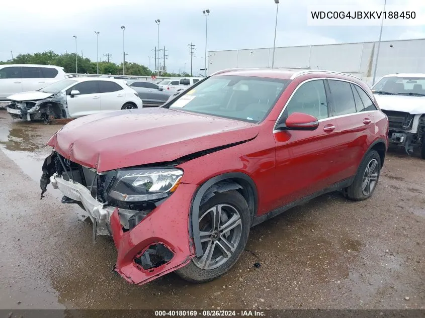 2019 Mercedes-Benz Glc 300 VIN: WDC0G4JBXKV188450 Lot: 40180169