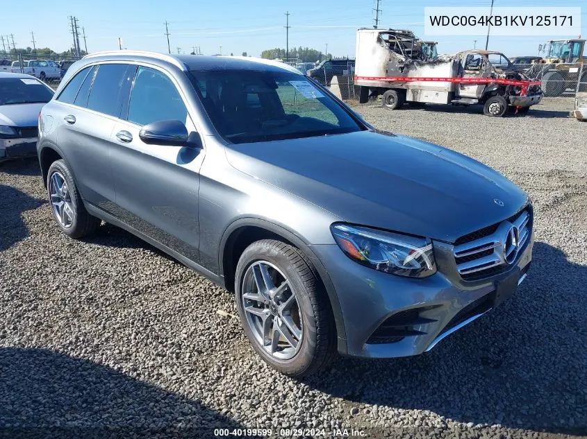 2019 Mercedes-Benz Glc 300 4Matic VIN: WDC0G4KB1KV125171 Lot: 40199599