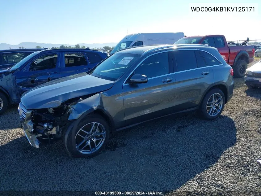 2019 Mercedes-Benz Glc 300 4Matic VIN: WDC0G4KB1KV125171 Lot: 40199599