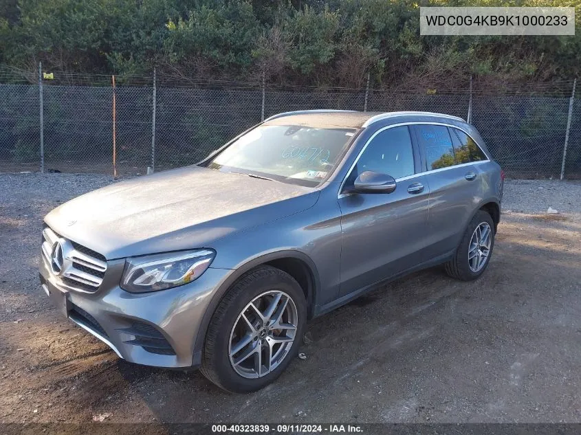 2019 Mercedes-Benz Glc 300 4Matic VIN: WDC0G4KB9K1000233 Lot: 40323839