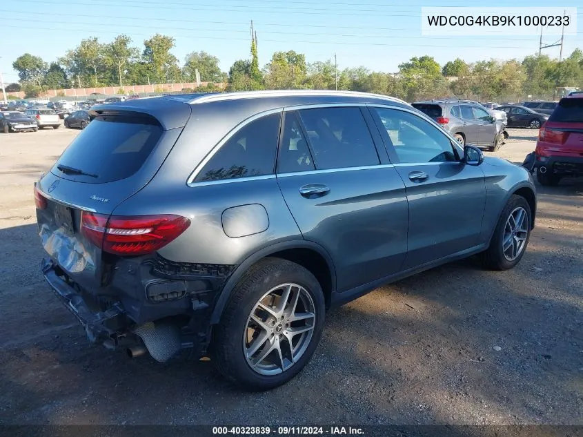 2019 Mercedes-Benz Glc 300 4Matic VIN: WDC0G4KB9K1000233 Lot: 40323839