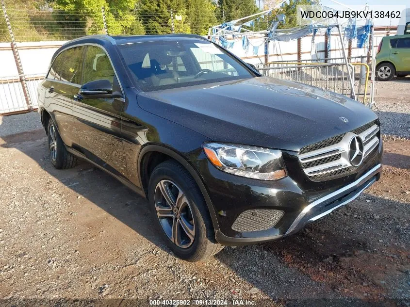 2019 Mercedes-Benz Glc 300 VIN: WDC0G4JB9KV138462 Lot: 40325902