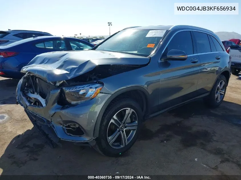 2019 Mercedes-Benz Glc 300 VIN: WDC0G4JB3KF656934 Lot: 40360735