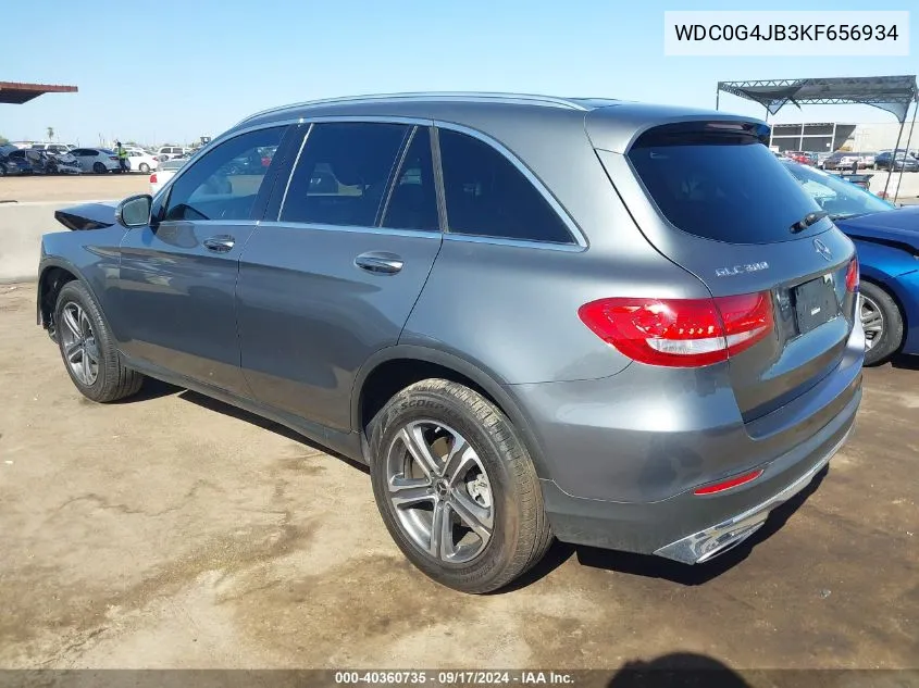 2019 Mercedes-Benz Glc 300 VIN: WDC0G4JB3KF656934 Lot: 40360735