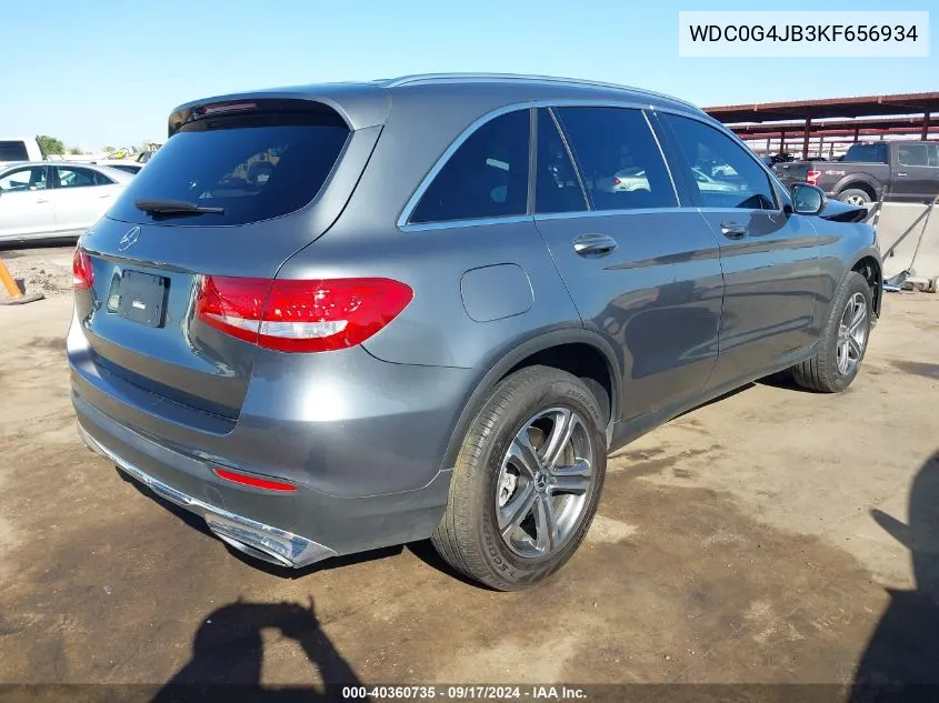 2019 Mercedes-Benz Glc 300 VIN: WDC0G4JB3KF656934 Lot: 40360735