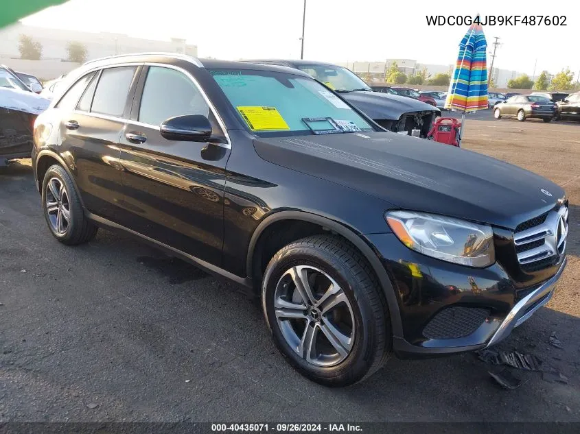 2019 Mercedes-Benz Glc 300 VIN: WDC0G4JB9KF487602 Lot: 40435071