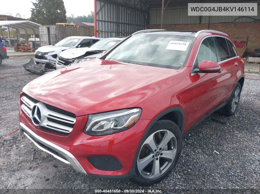 2019 Mercedes-Benz Glc 300 300 VIN: WDC0G4JB4KV146114 Lot: 40451658