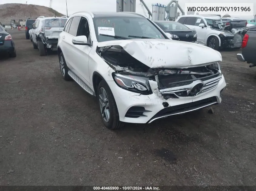 2019 Mercedes-Benz Glc 300 300 4Matic VIN: WDC0G4KB7KV191966 Lot: 40465900