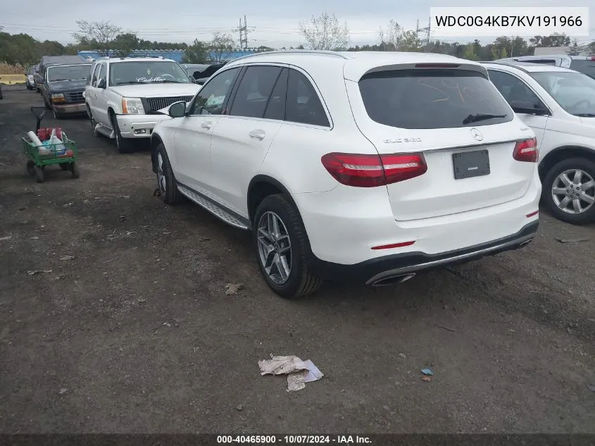 2019 Mercedes-Benz Glc 300 300 4Matic VIN: WDC0G4KB7KV191966 Lot: 40465900