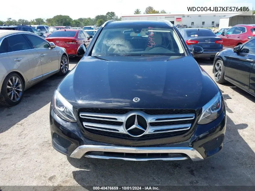 2019 Mercedes-Benz Glc 300 VIN: WDC0G4JB7KF576486 Lot: 40476659